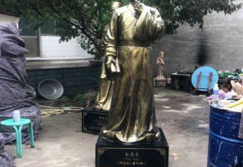 许昌白居易仿铜雕像经典中国古代诗人的艺术再现