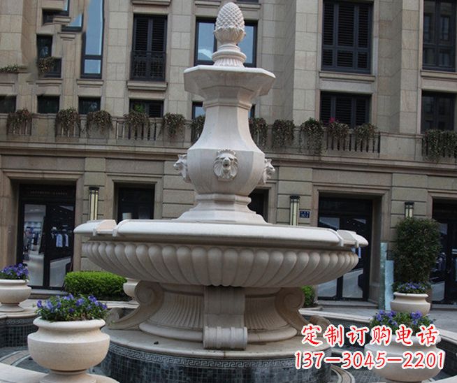 许昌别墅景观石雕大理石喷泉