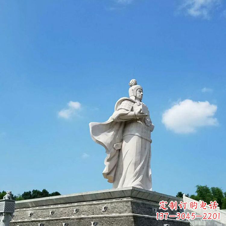 许昌兵仙韩信汉白玉石雕-景区古代著名将领军事家雕像