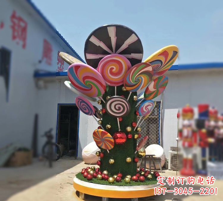 许昌玻璃钢制作的棒棒糖雕塑