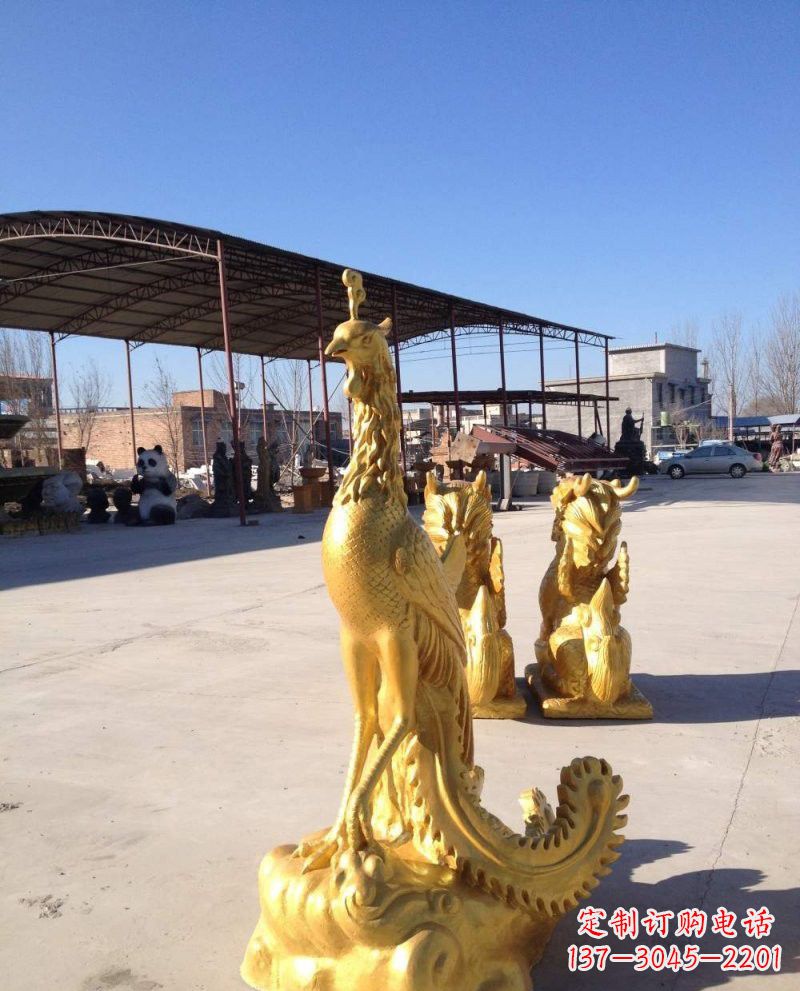 许昌玻璃钢凤凰雕塑一种现代雕塑艺术