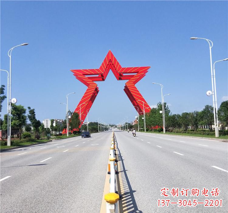 许昌不锈钢城市拱门雕塑一座精美的艺术作品