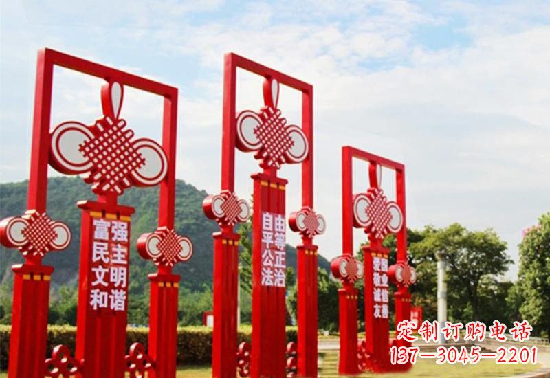 许昌不锈钢城市中国结社会主义核心价值观雕塑
