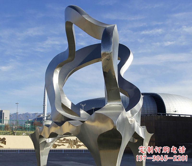 许昌不锈钢抽象钢琴雕塑 (2)
