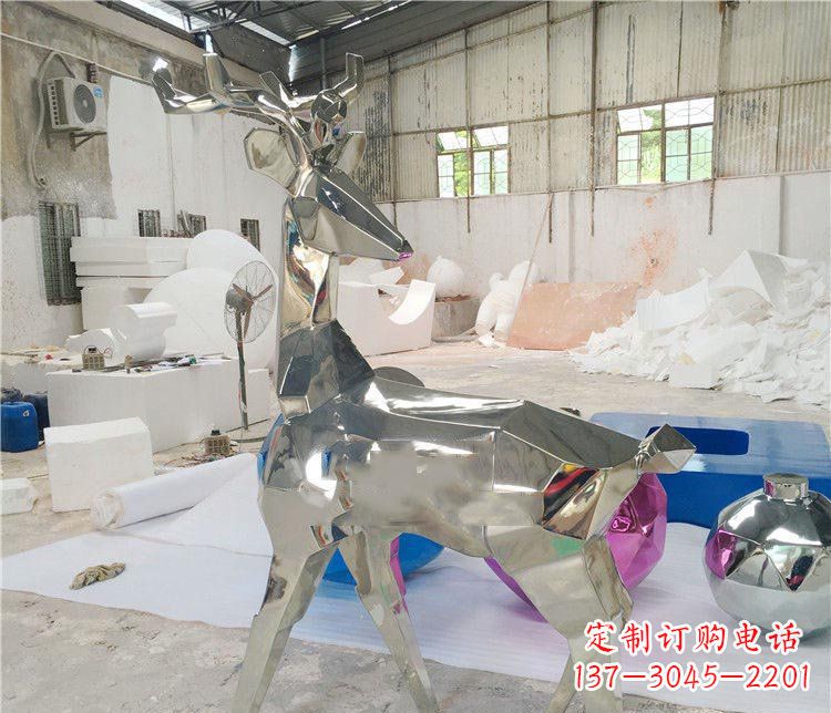 许昌不锈钢梅花鹿雕塑