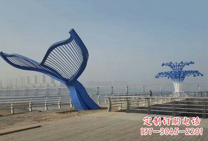 许昌不锈钢鲸鱼雕塑