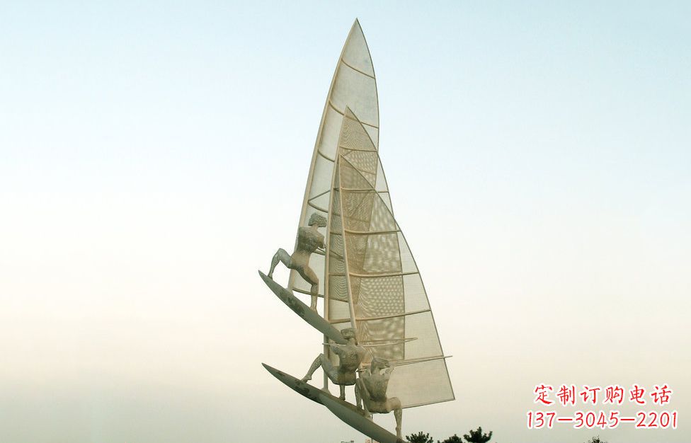 许昌不锈钢帆船比赛广场景观雕塑