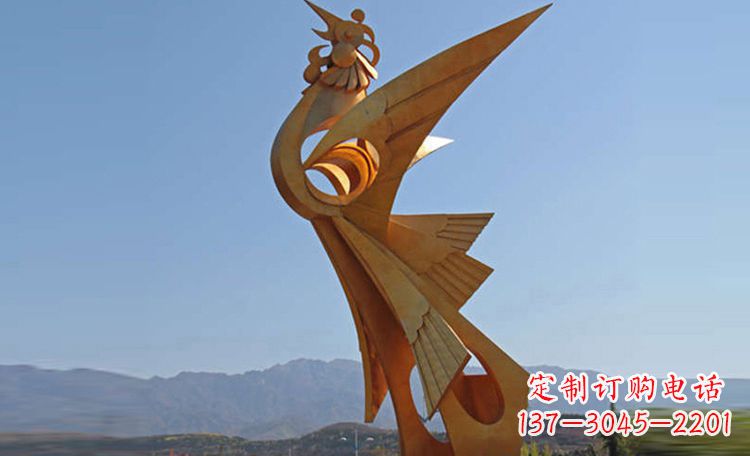 许昌不锈钢凤凰雕塑,给环境增添灵动之美