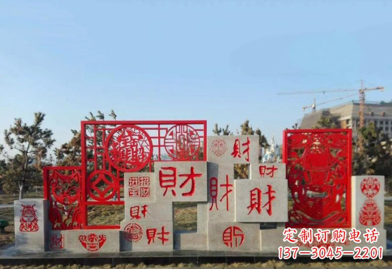 许昌不锈钢福禄寿雕塑象征着美好生活