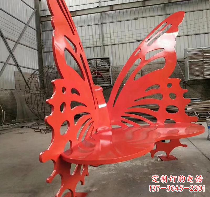 许昌不锈钢蝴蝶座椅雕塑美丽的艺术作品