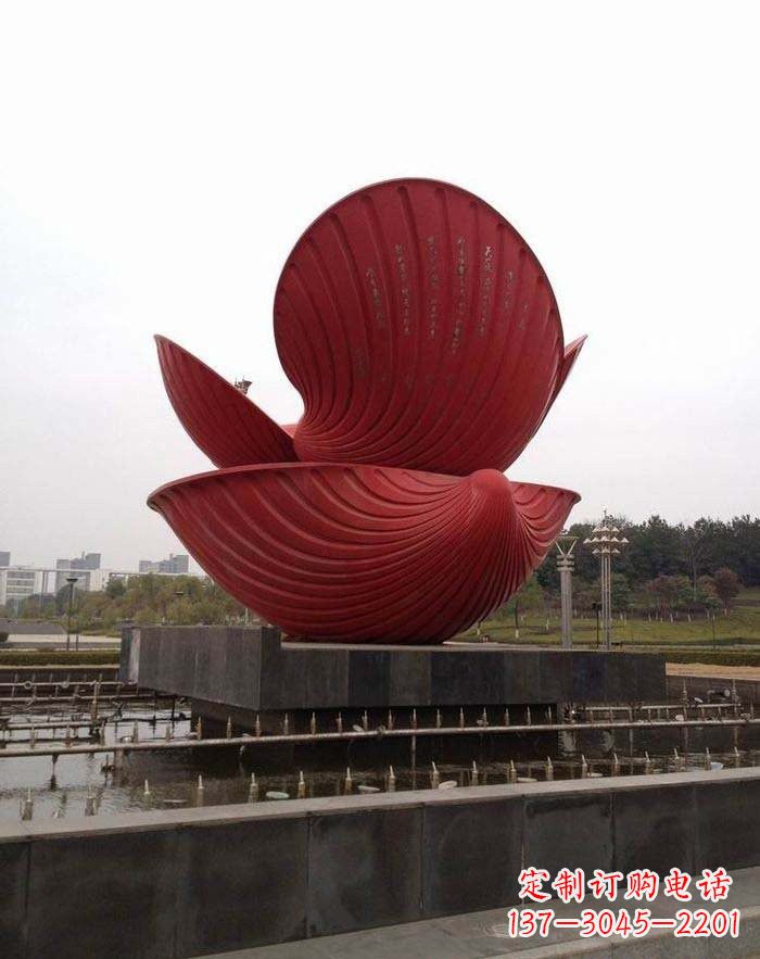 许昌不锈钢广场贝壳喷泉雕塑