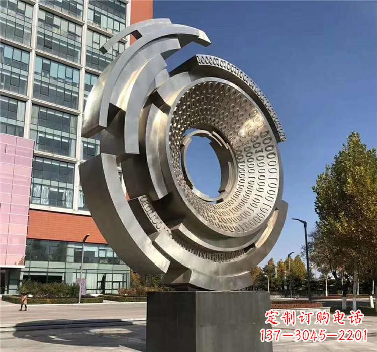 许昌不锈钢广场齿轮雕塑