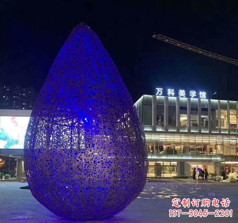 许昌不锈钢广场水滴雕塑