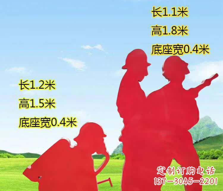 许昌表彰消防英雄——不锈钢消防员人物雕塑
