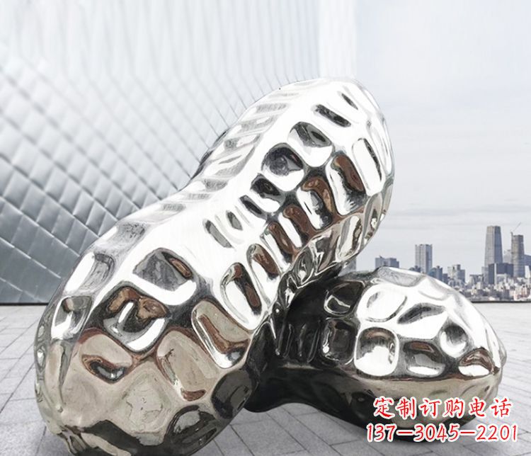 许昌精美不锈钢花生雕塑