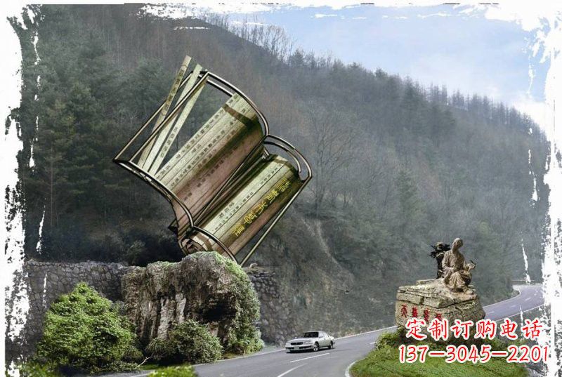 许昌神农本草经竹简雕塑——传承中华文化精髓