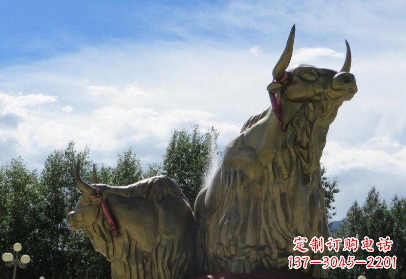 许昌不锈钢牦牛雕塑