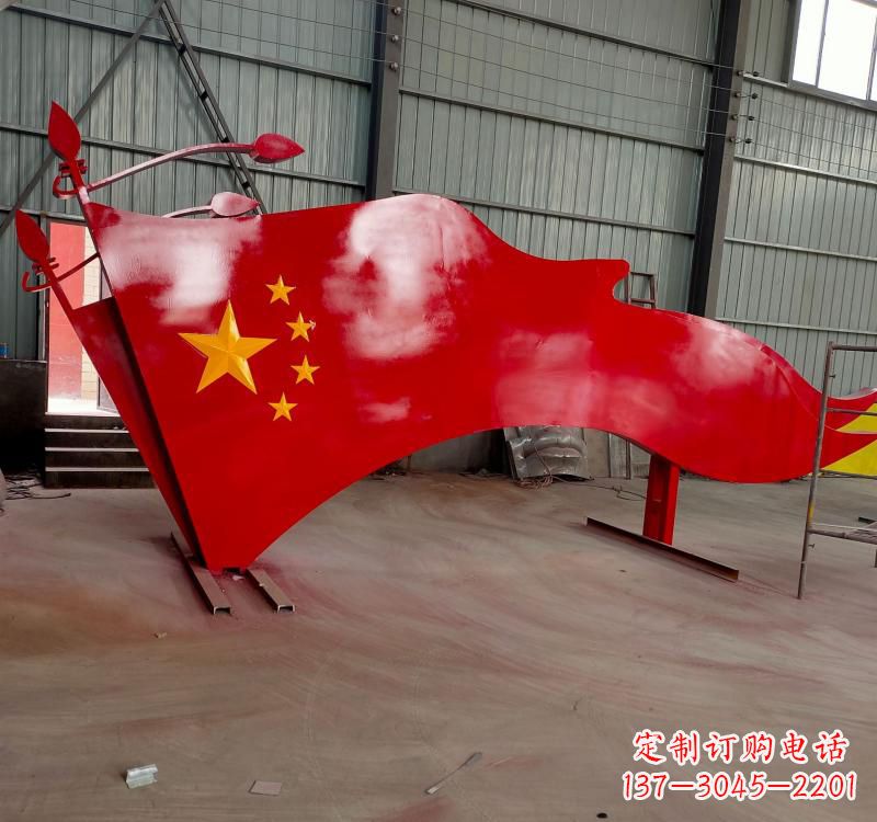 许昌不锈钢拼阔山党旗雕塑