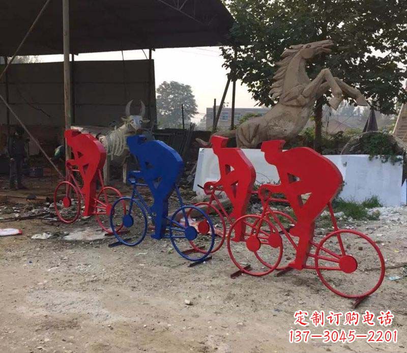 许昌不锈钢骑自行车雕塑一种经典的艺术形式