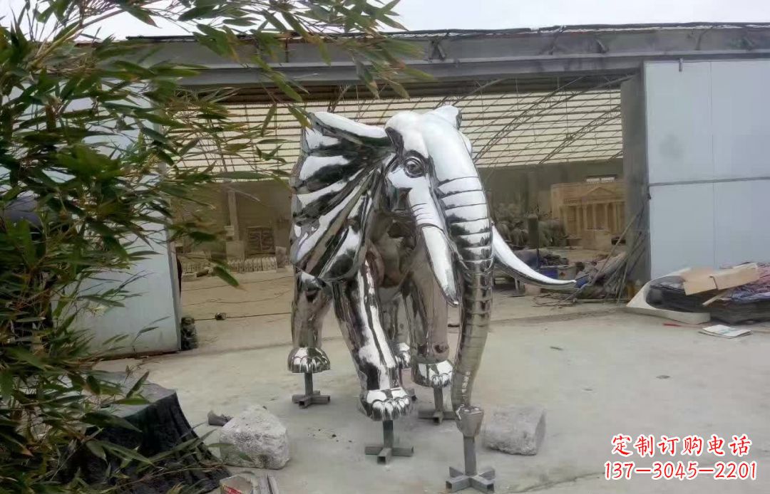 许昌不锈钢售楼部装饰动物大象