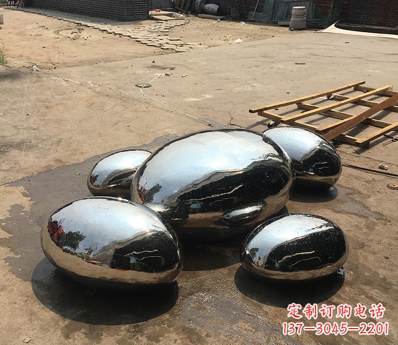 许昌不锈钢水滴创造景观雕塑