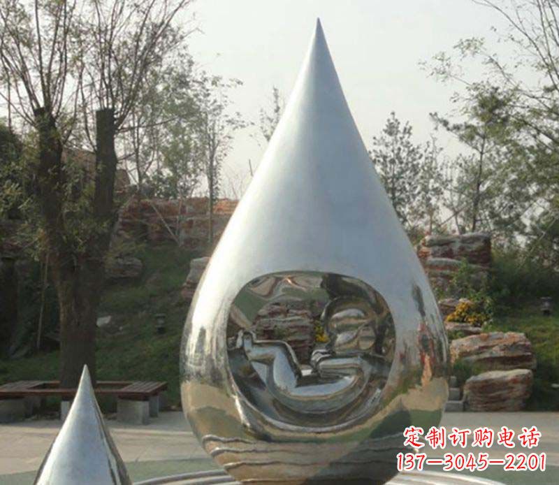 许昌不锈钢水滴雕塑1