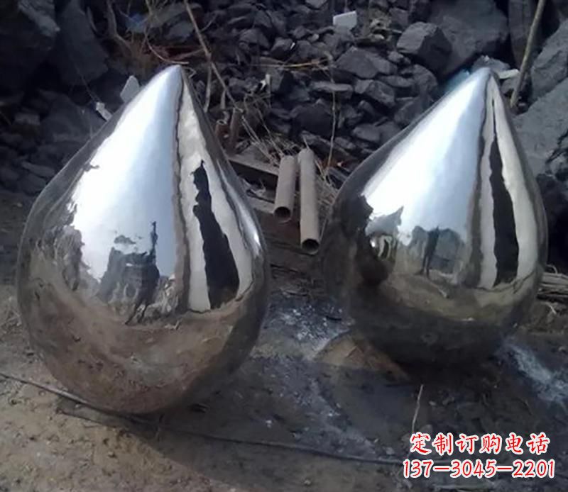 许昌不锈钢水滴景观雕塑