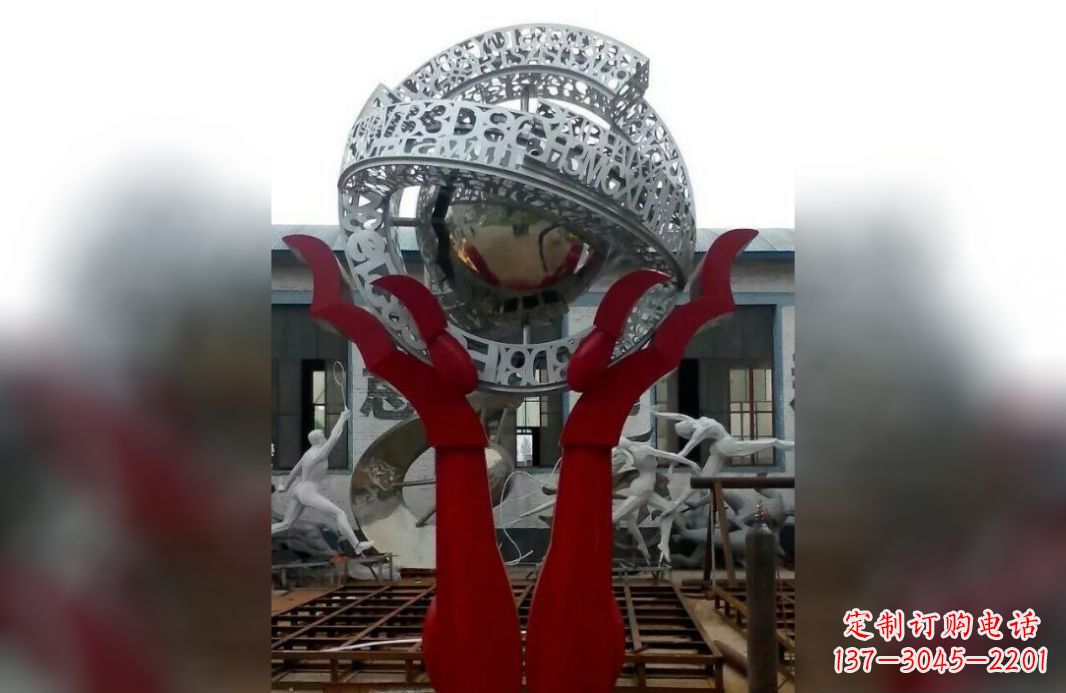 许昌不锈钢托起未来地球雕塑