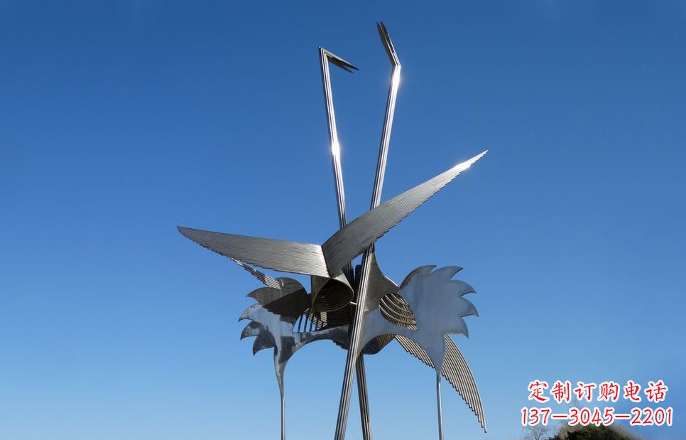 许昌不锈钢鸵鸟抽象动物雕塑