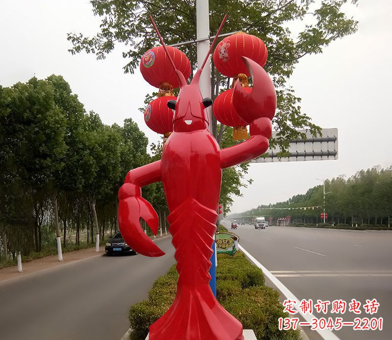 许昌不锈钢小龙虾雕塑精美之灵