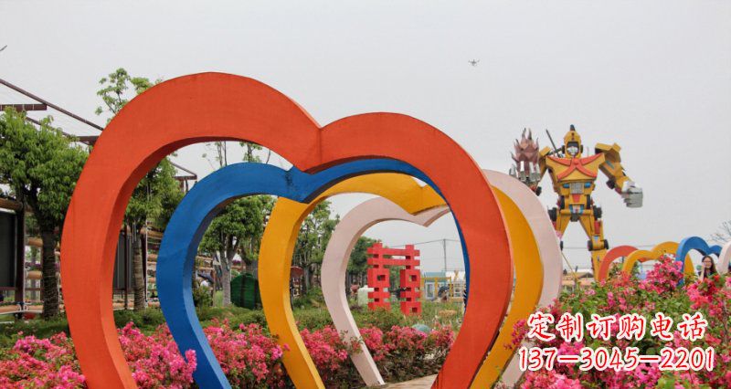 许昌不锈钢心形拱门公园雕塑
