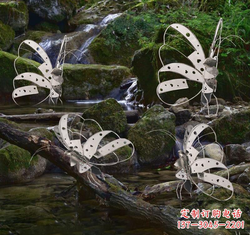 许昌不锈钢园林艺术镂空蝴蝶雕塑