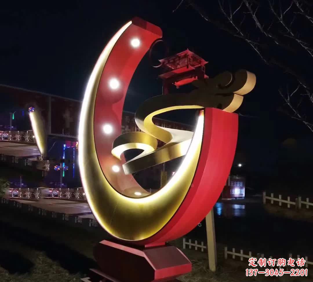 许昌不锈钢月亮抽象雕塑