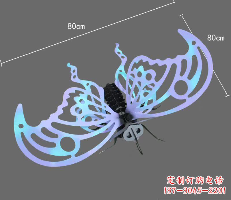 许昌彩绘不锈钢蝴蝶雕塑宛如梦幻般的艺术之作