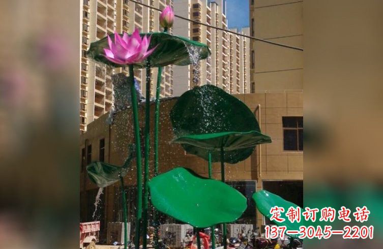 许昌彩色不锈钢荷花雕塑222