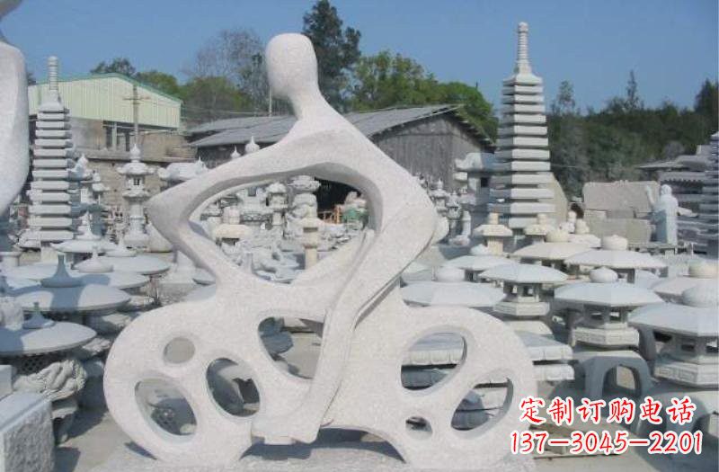 许昌抽象骑摩托车人物石雕