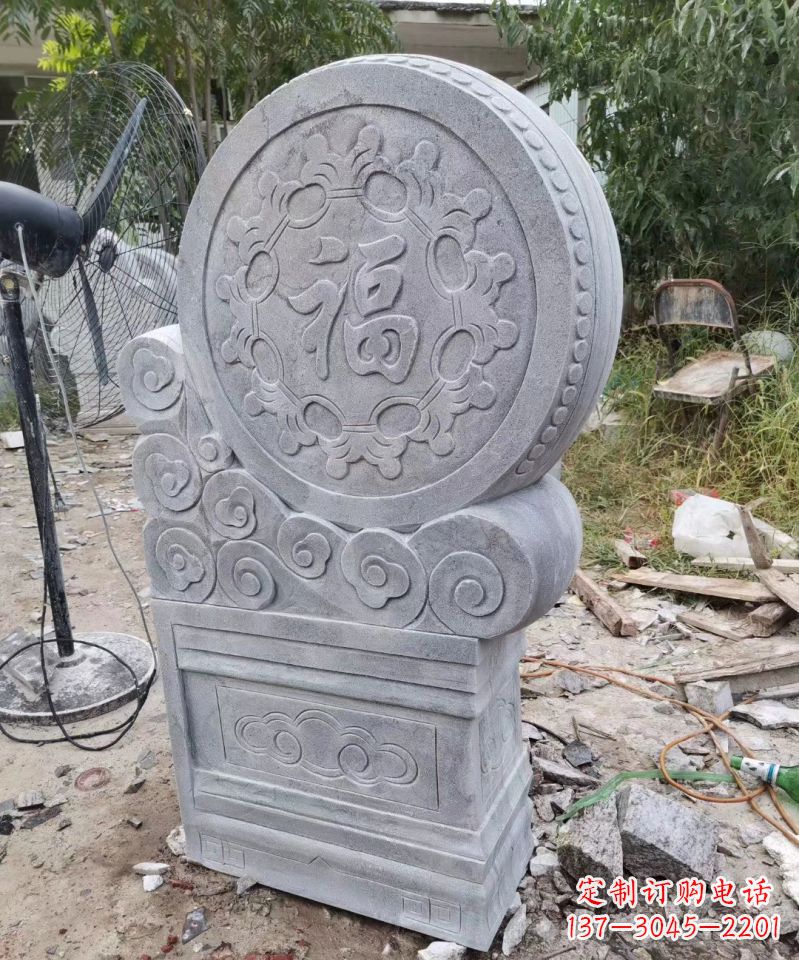 许昌大理石抱鼓石雕镇宅门墩
