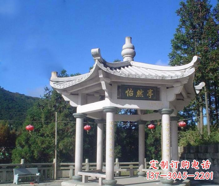 许昌大理石凉亭石雕 (2)