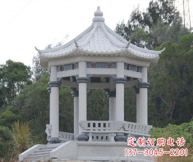 许昌大理石六角石雕凉亭