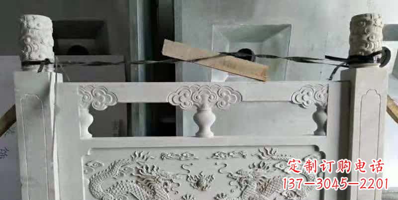 许昌大理石龙浮雕栏板1