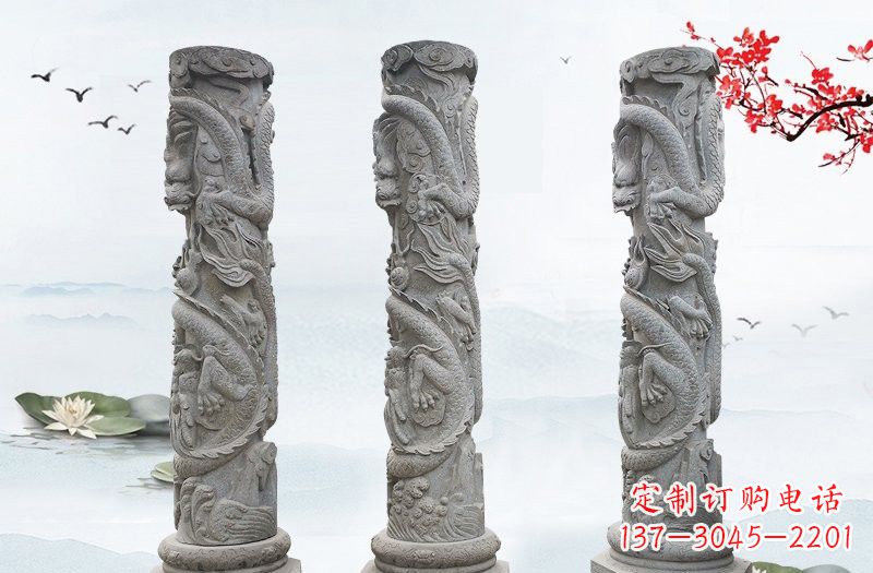 许昌大理石龙柱雕塑