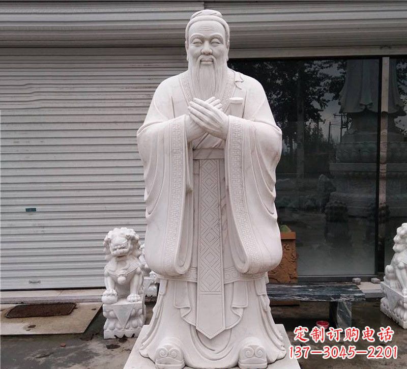 许昌大理石校园孔子雕塑