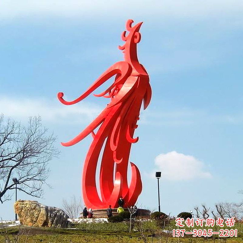 许昌凤凰不锈钢雕塑,增添景区魅力