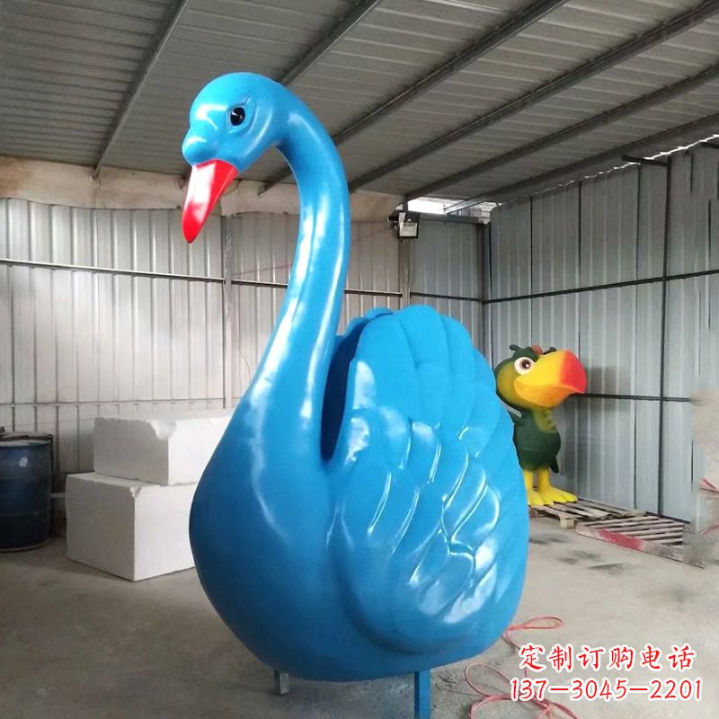 许昌大型彩绘天鹅雕塑