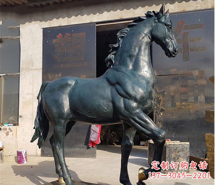 许昌大型公园铸铜马雕塑 (2)