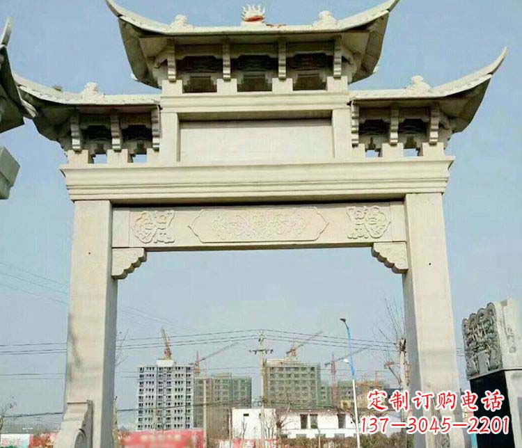许昌单门道路牌坊石雕