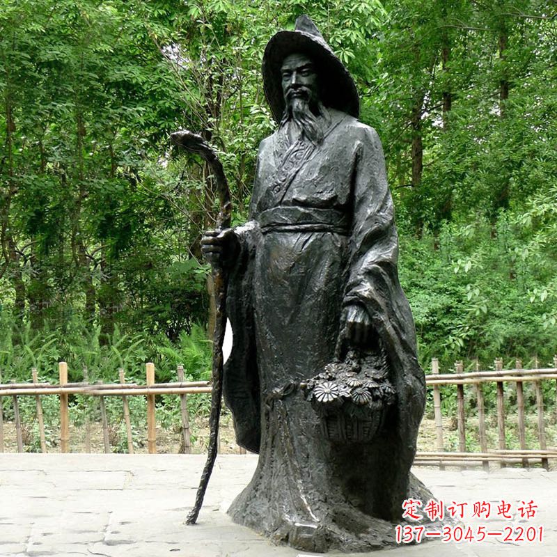 许昌东晋著名诗人铜雕陶渊明雕像