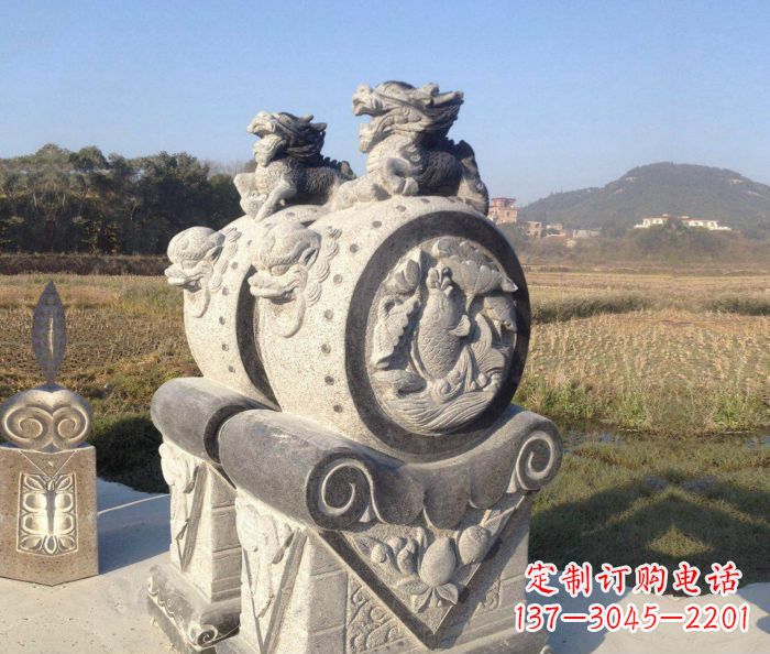 许昌仿古抱鼓石门墩雕塑
