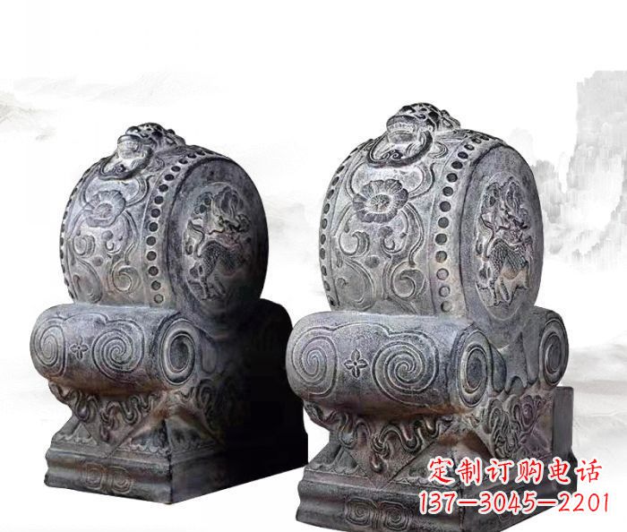 许昌仿古抱鼓石门墩雕塑