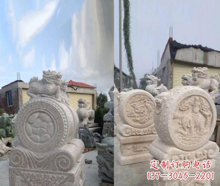 许昌仿古抱鼓石门墩雕塑